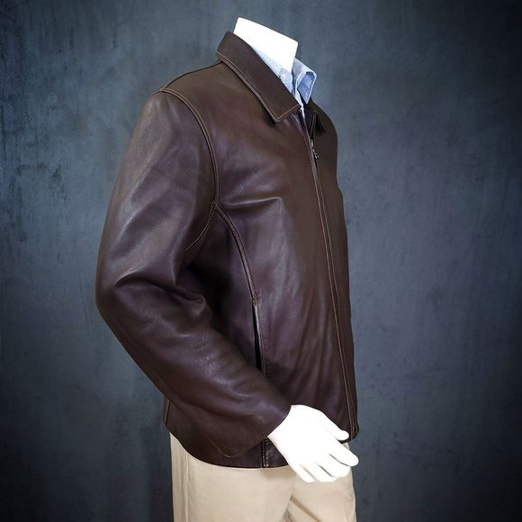 Marc New York Brown Leather Jacket with Quilted Lining - Picture 3 of 15